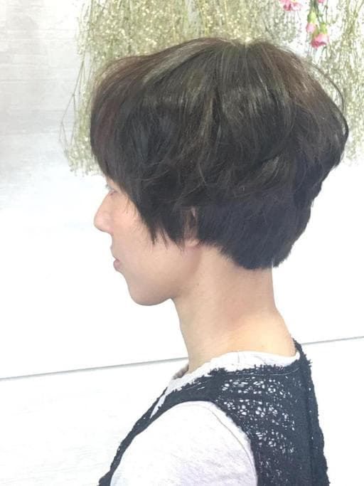 女生短髮、染髮、質感