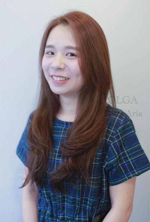 女生長髮、棕色系、霧面