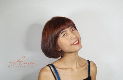 霧面、染髮、女生短髮
