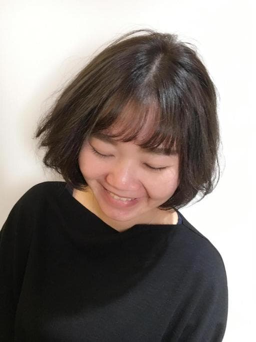 女生短髮、霧面、染髮