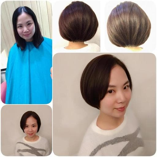 棕色系、女生染燙、女生短髮