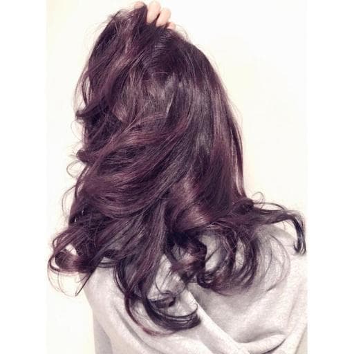 莓果色、染髮、女生長髮