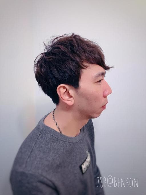 手撥卷、蓬鬆感、男生卷髮