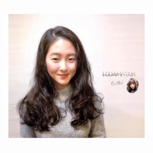 手撥卷、女生長髮、浪漫大卷