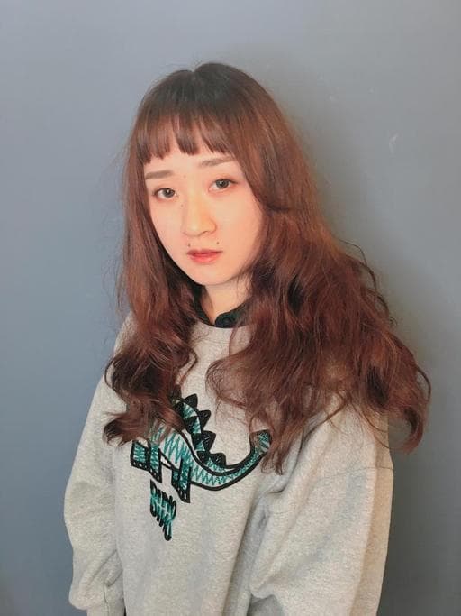 手撥卷、棕色系、浪漫大卷