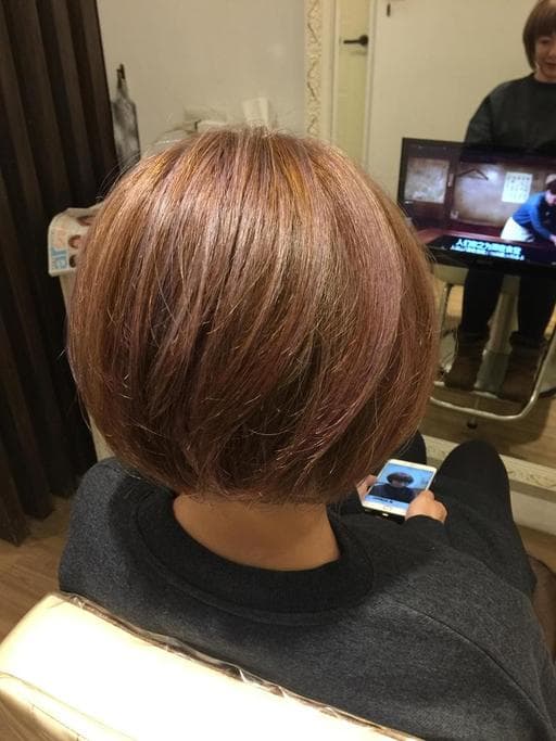 女生短髮、鮑伯頭、棕色系