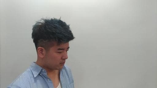 男士漸層推、男生染髮、灰色系
