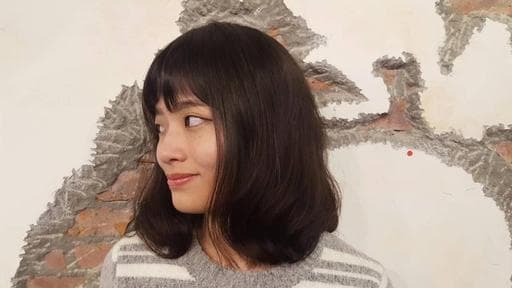 女生染髮、女生中長髮、蓬鬆感