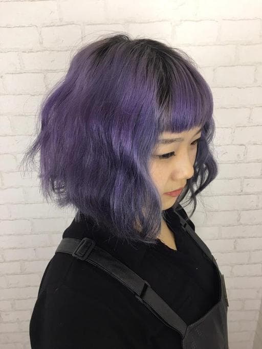 女生短卷髮-(耳下肩上)、女生染髮、韓系波浪