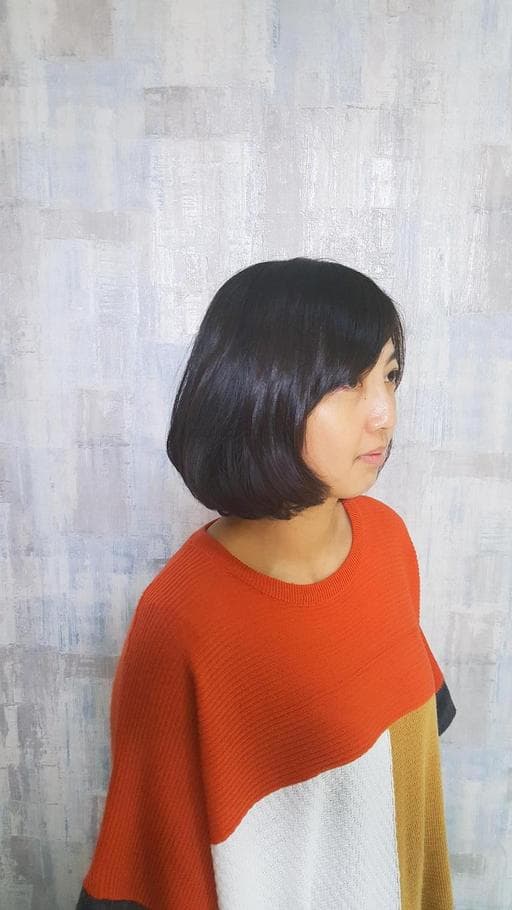 女生短卷髮-(耳下肩上)、女生短髮、台南剪髮
