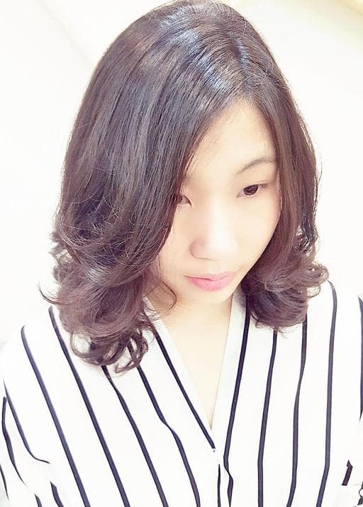 女生染髮、女生短髮、女生短卷髮-(耳下肩上)