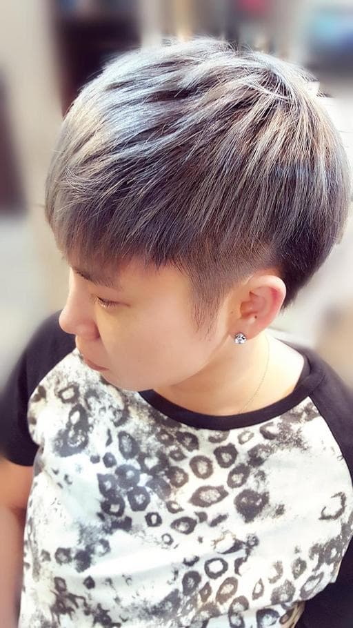 男生染髮、灰色系、男孩風女生短髮