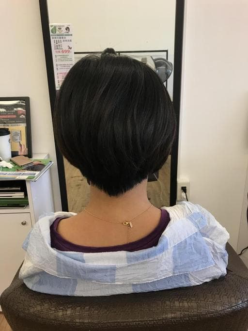 女生短卷髮-(耳下肩上)、女生短髮、蓬鬆感