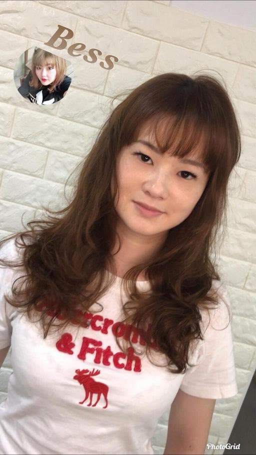 棕色系、手撥卷、女生長髮