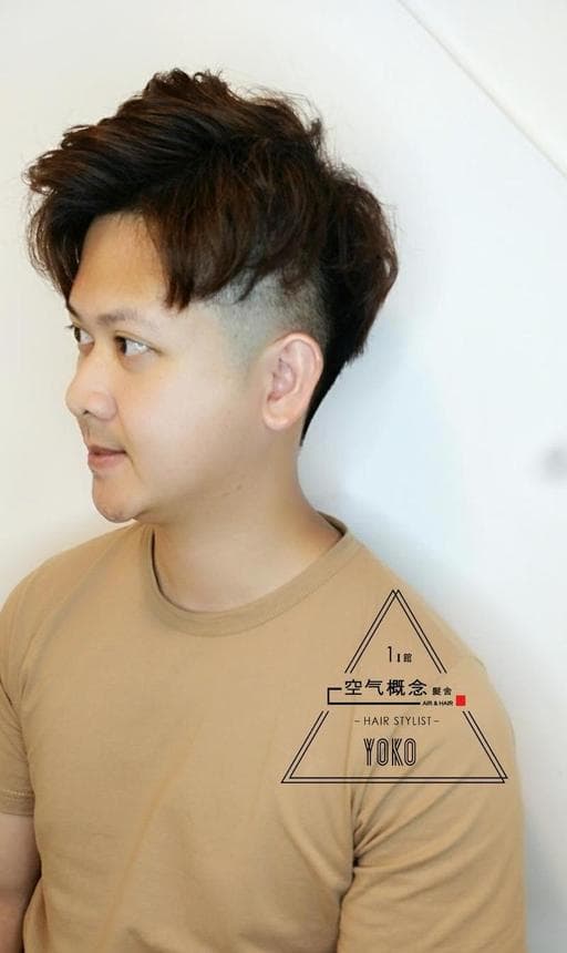 男士漸層推、男生卷髮、油頭