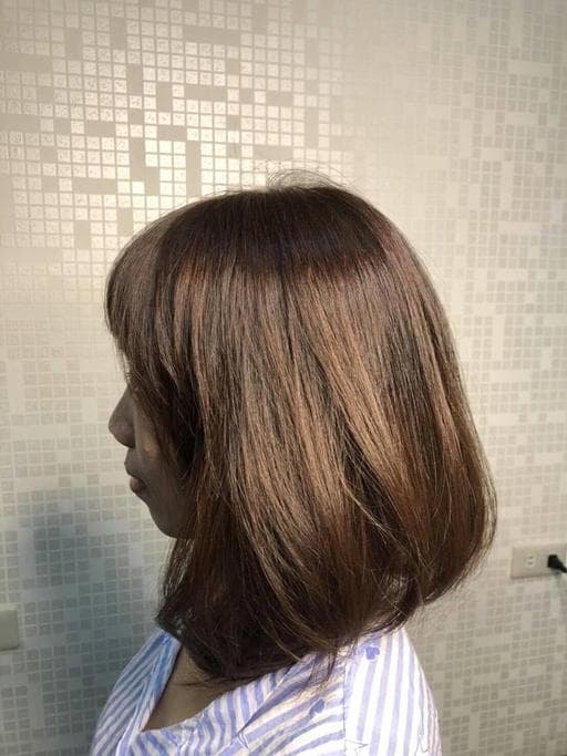 女生染髮、茶色、台南剪髮