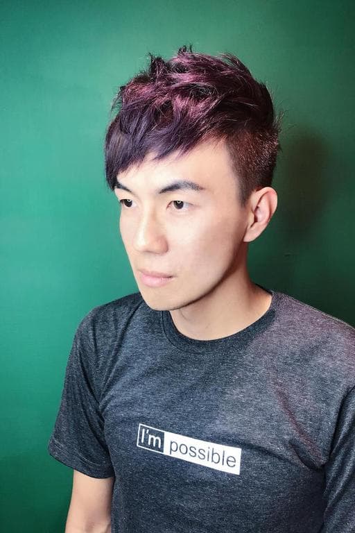 男生染髮、紫外光髮色、灰色系