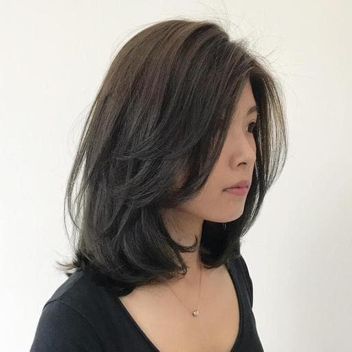 灰色系、女生中長髮、女生染髮