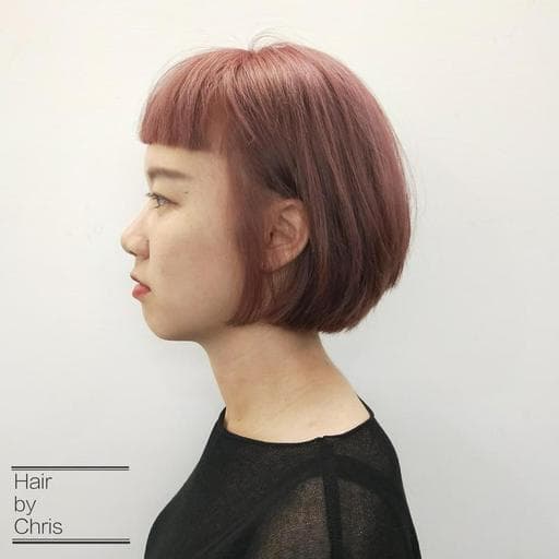 甜美系、女生短髮、清新中短髮-(耳下肩上)