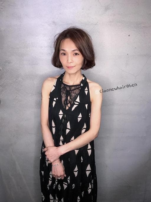 女生短卷髮-(耳下肩上)、女生短髮、時尚媽媽