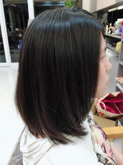 女生中長髮、蓬鬆感、內彎