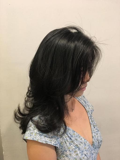 女生中長髮、浪漫大卷、台北剪髮