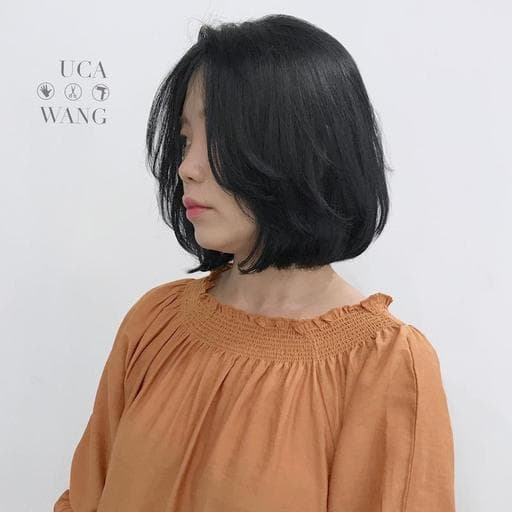 韓系、女生短髮、微捲