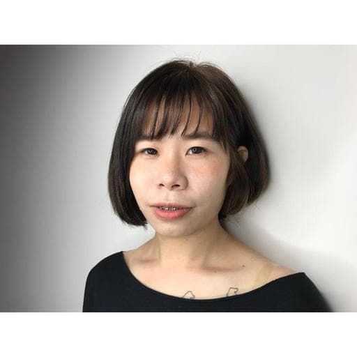 女生短髮、女生眉上瀏海、清新中短髮-(耳下肩上)