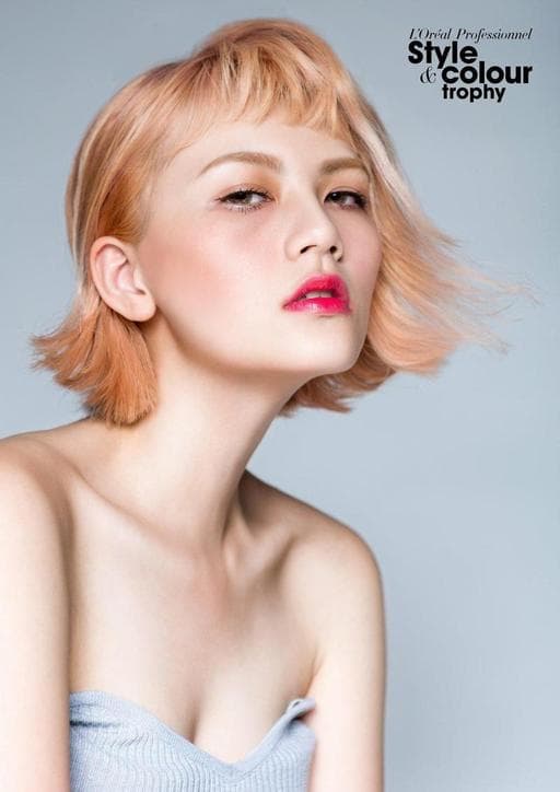 巴黎繪色、女生染髮、女生眉上瀏海