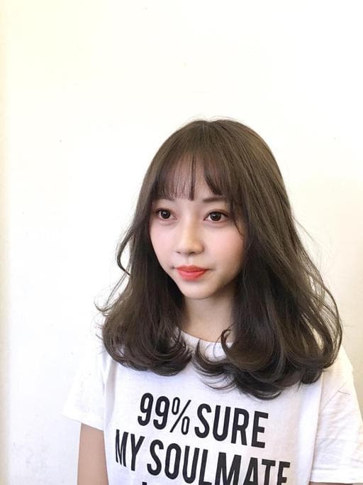 女生中長髮、設計染、棕色系