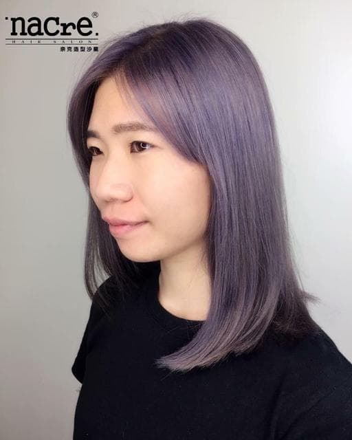 女生中長髮、特殊色、霧面質感