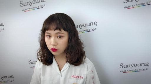 女生中長髮、氧氣瀏海、嘉義剪髮