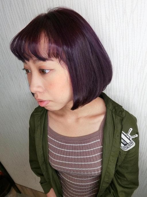 鮑伯頭、女生染髮、紫外光髮色