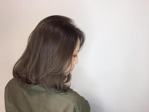 女生中長髮、內彎、棕色系