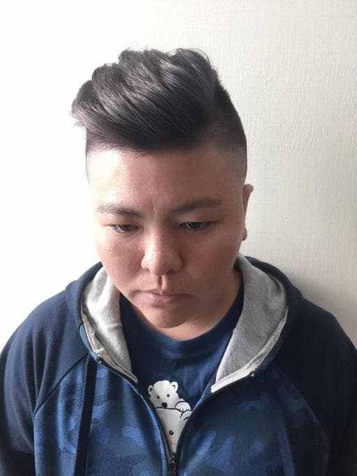男士漸層推、男生染髮、灰色系