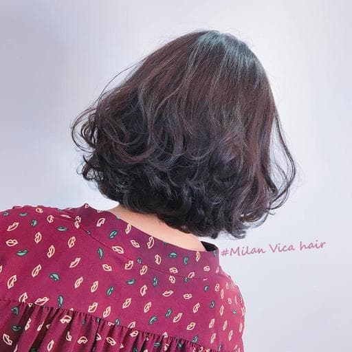 女生短髮、燙卷、質感溫塑