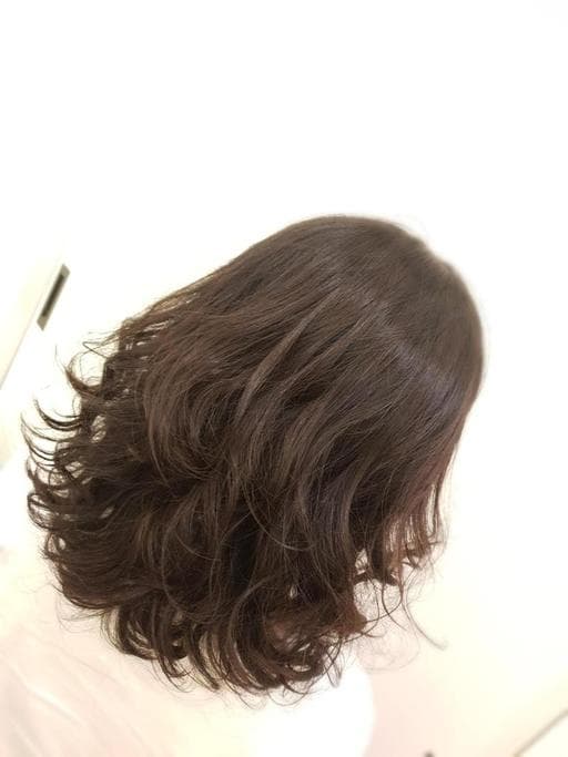 女生中長髮、質感溫塑、溫塑燙