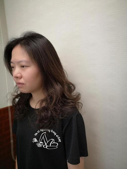 鬆鬆卷髮、嘉義剪髮、女生長髮