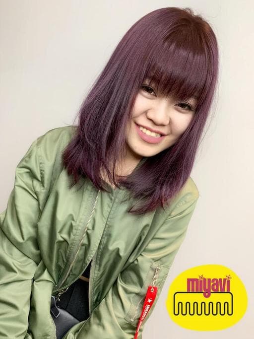 女生中長髮、設計染、染髮