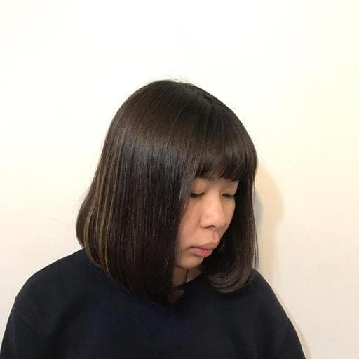 女生短髮、女生中長髮、內彎