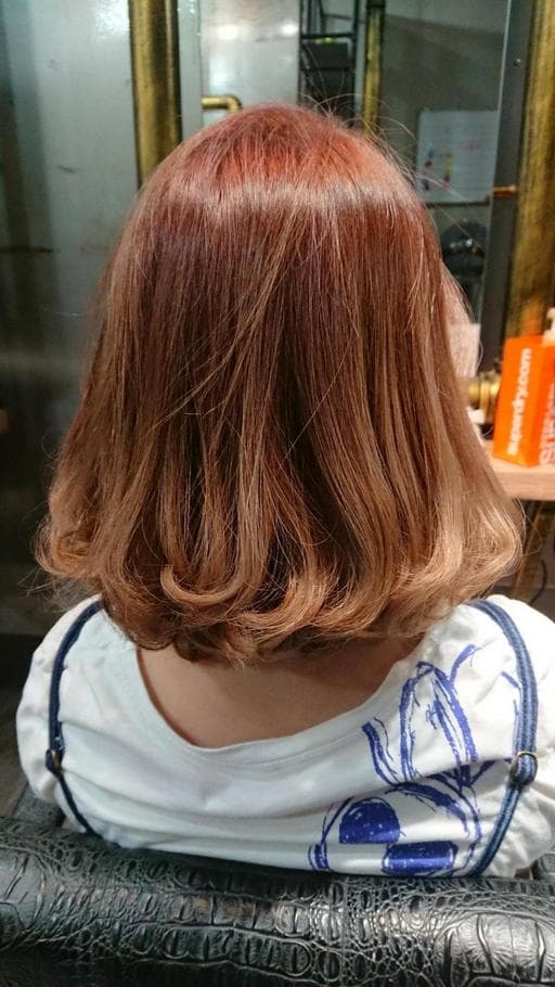 漂色、內彎、微捲