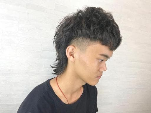 男生卷髮、男生紋理剪裁、男生Mullet頭-(小狼尾髮型)
