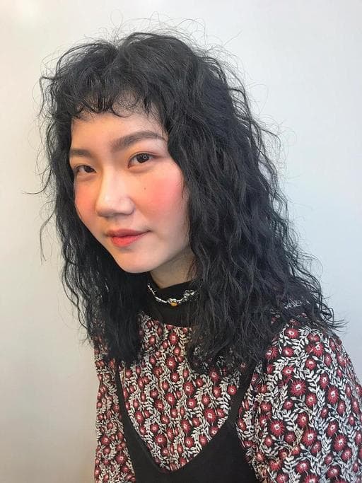 質感溫塑、女生中長髮、燙卷