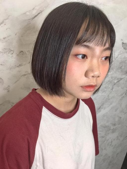 女生短髮、外国人風、日系