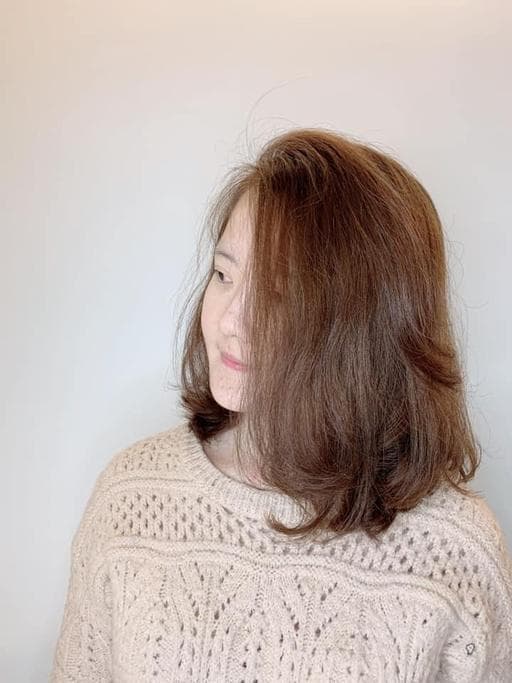女生染髮、女生中長髮、歐美挑染