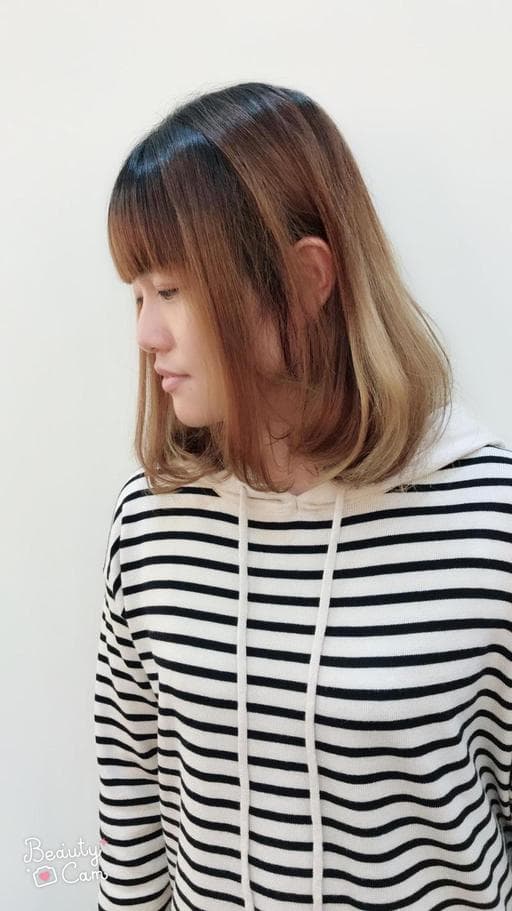 女生短髮、內彎、質感溫塑