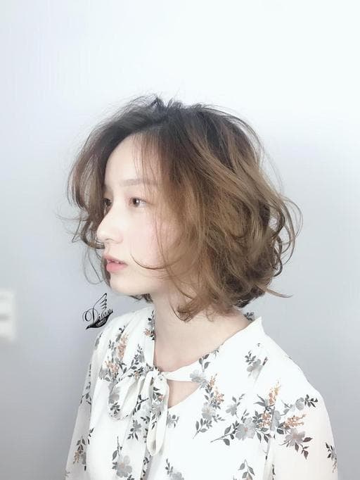女生短髮、空氣感卷髮、台南剪髮