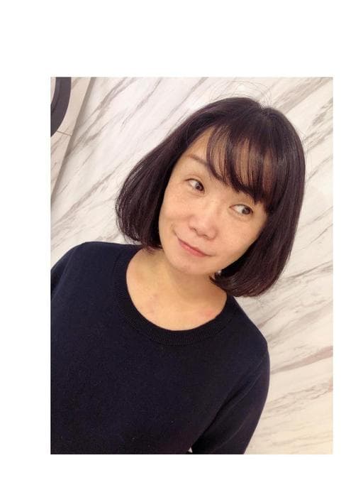 女生短髮、空氣瀏海、內灣