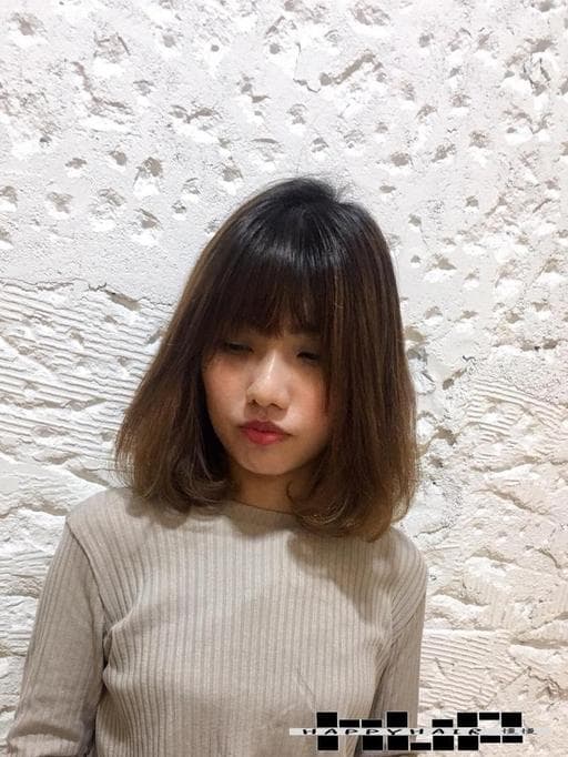 女生中長髮、女生染燙、韓系