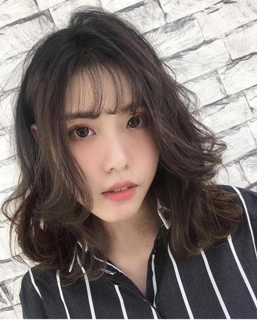 女生中長髮、燙卷、溫塑燙